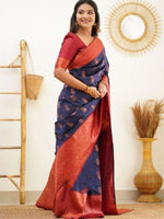 Thumbnail for Anouk Woven Design Zari Banarasi Saree