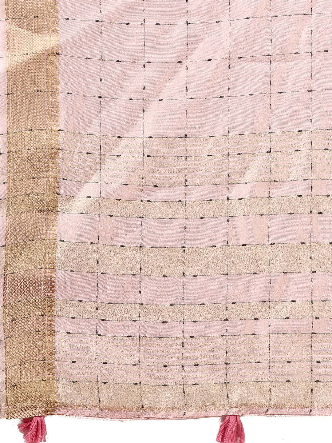 Shree Shyam Fashion Organza Peach Saree - Distacart