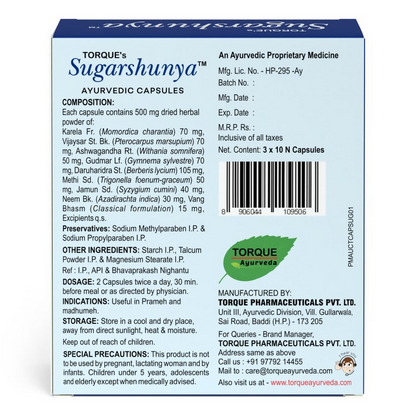 Torque's Sugarshunya Capsules - Distacart