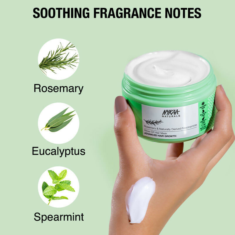 Nykaa Naturals Advanced Hair Growth Hair Mask With Rosemary & Naturally Derived Niacinamide - Distacart