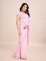 Thumbnail for kasee Ethnic Motifs Sequinned Poly Georgette Ready to Wear Saree - Distacart