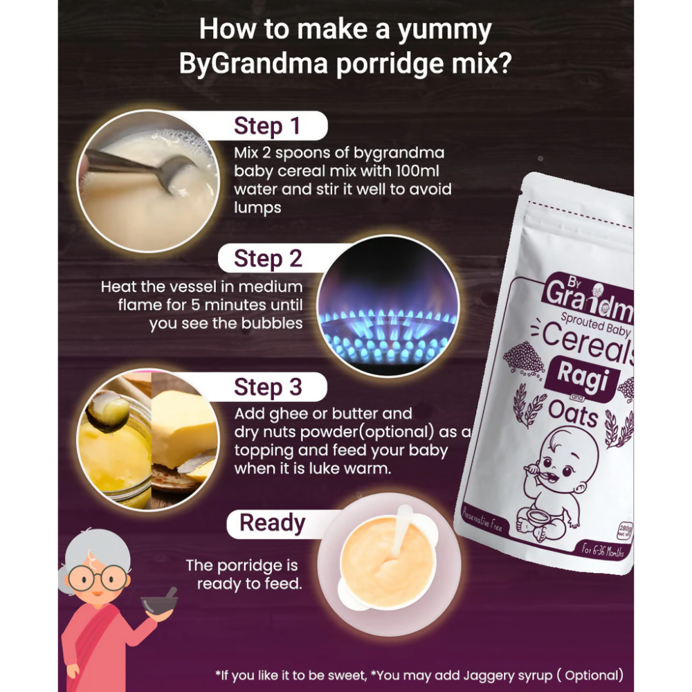 By Grandma Sprouted Cereal Mix - Ragi and Oats - Distacart