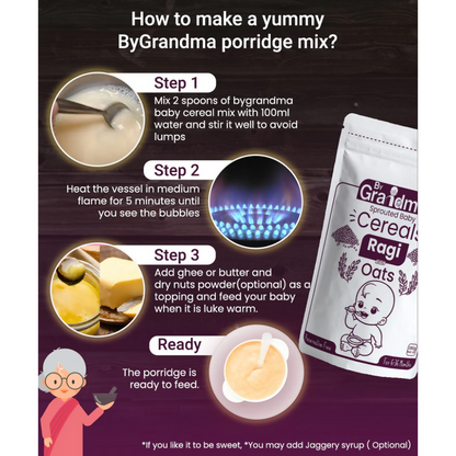 By Grandma Sprouted Cereal Mix - Ragi and Oats - Distacart