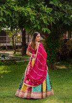 Thumbnail for Malishka Export Satin With Heavy Embroidery Sequence Lehenga Choli Set - Multi - Distacart