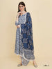 Designer Stylish Blue Rayon Stitched Suit With Dupatta - Tanisha - Distacart