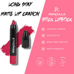 Thumbnail for Ronzille Long Stay Matte Lip Crayon - Deep Carmine - Dista