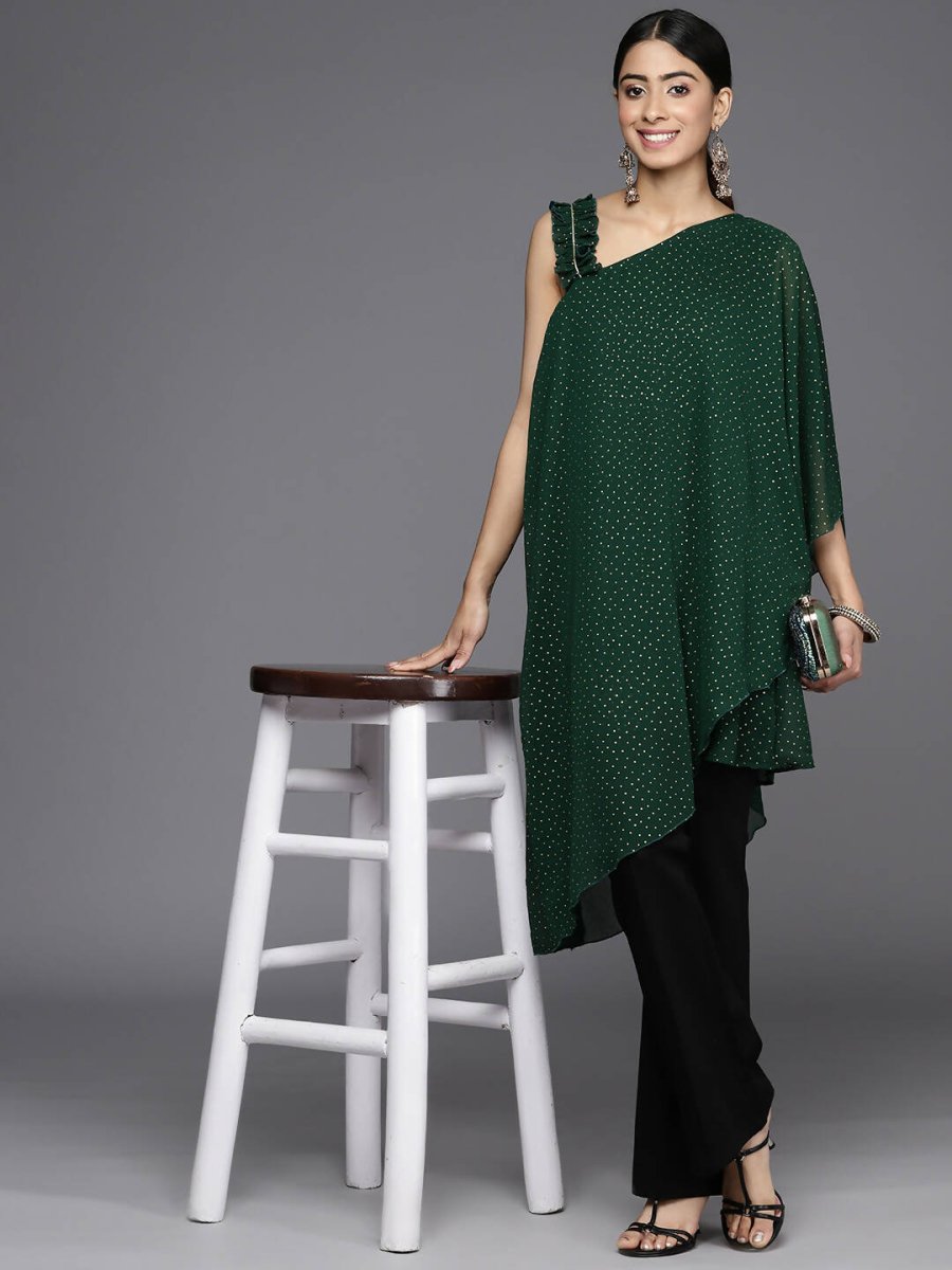 Ahalyaa Women's Traditional wear Tunic - Dark Green - Distacart