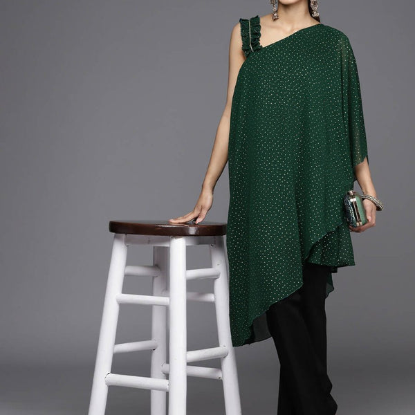 Ahalyaa Women's Traditional wear Tunic - Dark Green - Distacart