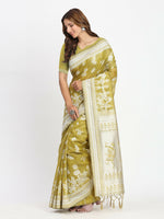 Thumbnail for Astita Linen Cotton Purple Saree