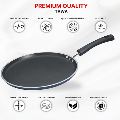 Vinod Zest Aluminium Non Stick Dosa Omni Tawa - Dista