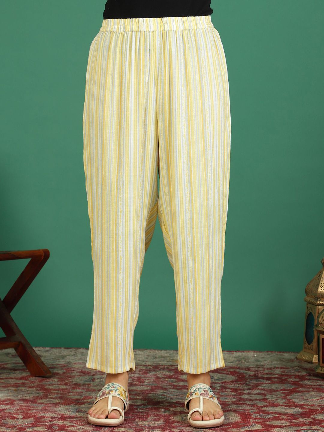 Sangria Printed With Embroidered Kurta With Trousers & Dupatta