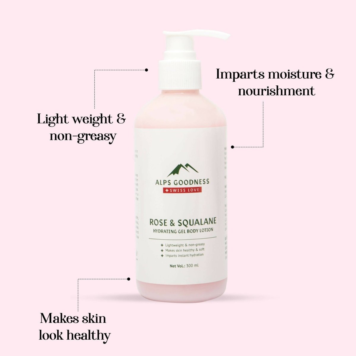 Alps Goodness Rose & Squalane Hydrating Gel Body Lotion - Distacart