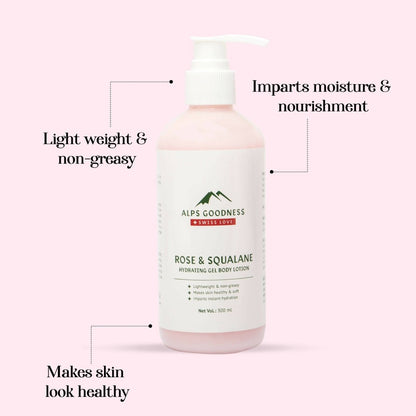 Alps Goodness Rose & Squalane Hydrating Gel Body Lotion - Distacart