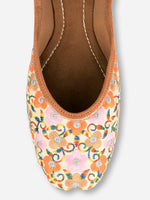 Thumbnail for Desi Colour Women Indian Ethnic Footwear-Cushioned Offwhite Multi Floral - Distacart