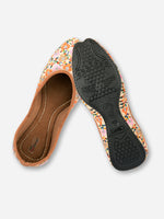 Thumbnail for Desi Colour Women Indian Ethnic Footwear-Cushioned Offwhite Multi Floral - Distacart