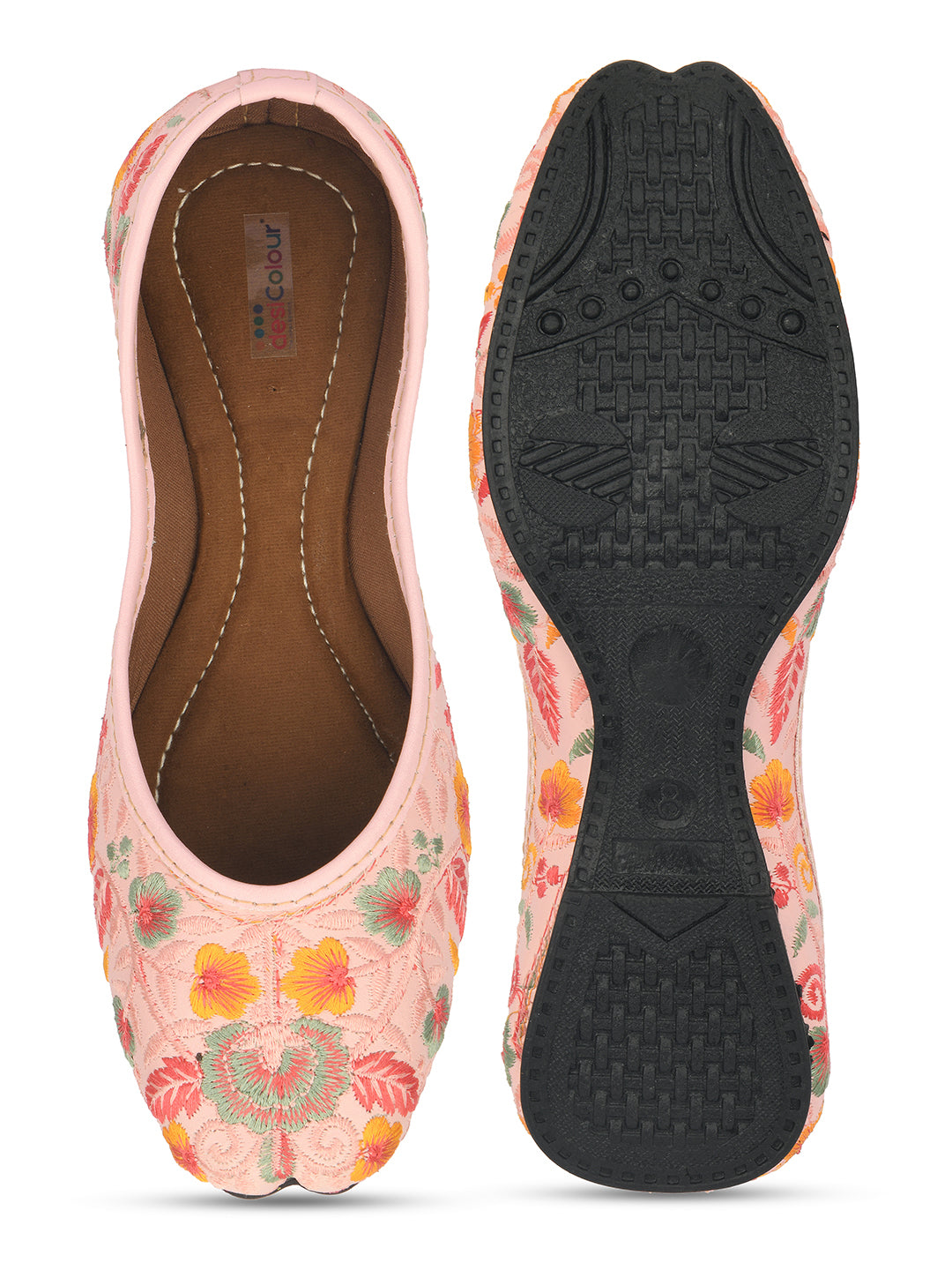 Desi Colour Women Indian Ethnic Footwear-Cushioned Brown Polish - Distacart