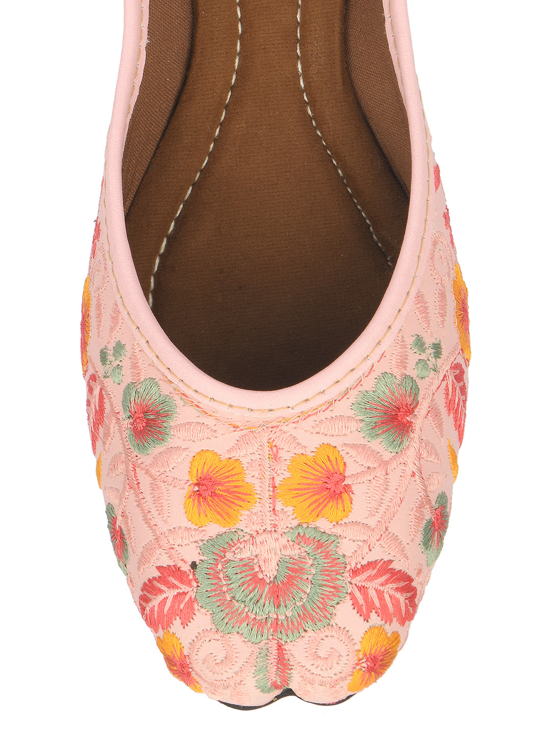 Desi Colour Women Indian Ethnic Footwear-Cushioned Brown Polish - Distacart
