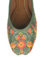 Thumbnail for Desi Colour Women Indian Ethnic Footwear-Cushioned -Green - Distacart