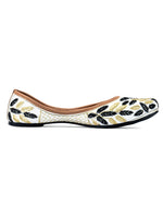 Thumbnail for Desi Colour Women Indian Ethnic Footwear-Black Leaves - Distacart
