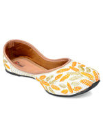 Thumbnail for Desi Colour Women Indian Ethnic Footwear-Yellow Leaves - Distacart