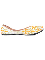 Thumbnail for Desi Colour Women Indian Ethnic Footwear-Yellow Leaves - Distacart