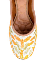 Thumbnail for Desi Colour Women Indian Ethnic Footwear-Yellow Leaves - Distacart