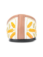 Thumbnail for Desi Colour Women Indian Ethnic Footwear-Yellow Leaves - Distacart