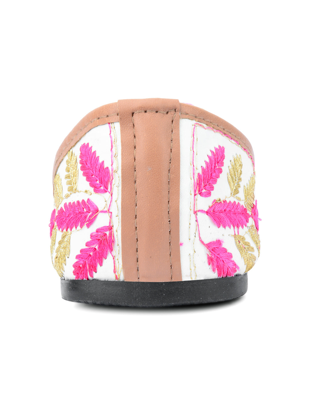 Desi Colour Women Indian Ethnic Footwear-Pink Leaves - Distacart