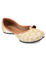 Thumbnail for Desi Colour Women Indian Ethnic Footwear-Gold Side Flip-1 - Distacart
