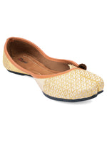 Thumbnail for Desi Colour Women Indian Ethnic Footwear-Gold Side Flip-2 - Distacart