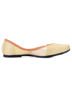 Thumbnail for Desi Colour Women Indian Ethnic Footwear-Gold Side Flip-2 - Distacart