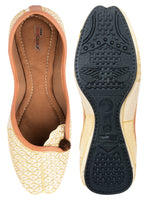 Thumbnail for Desi Colour Women Indian Ethnic Footwear-Gold Side Flip-2 - Distacart