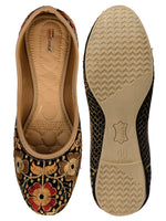 Thumbnail for Desi Colour Women Indian Ethnic Footwear-Black Thread Work 1