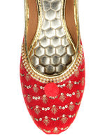 Thumbnail for Desi Colour Women Indian Ethnic Footwear-Red Star - Distacart