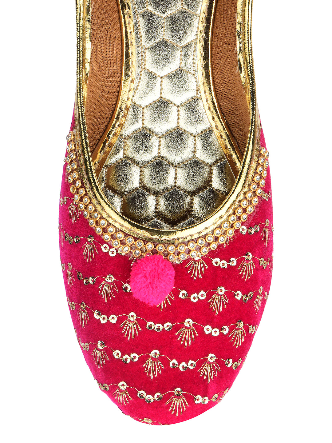 Desi Colour Women Indian Ethnic Footwear-Pink Star - Distacart