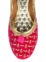 Thumbnail for Desi Colour Women Indian Ethnic Footwear-Pink Star - Distacart