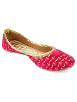 Thumbnail for Desi Colour Women Indian Ethnic Footwear-Pink Star - Distacart