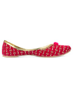 Thumbnail for Desi Colour Women Indian Ethnic Footwear-Pink Star - Distacart