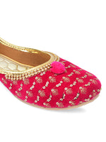 Thumbnail for Desi Colour Women Indian Ethnic Footwear-Pink Star - Distacart