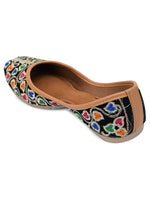 Thumbnail for Desi Colour Women Indian Ethnic Footwear-Black Multi Floral - Distacart