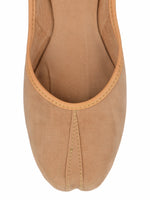 Thumbnail for Desi Colour Women Indian Ethnic Footwear-Basic Suede -Beige - Distacart