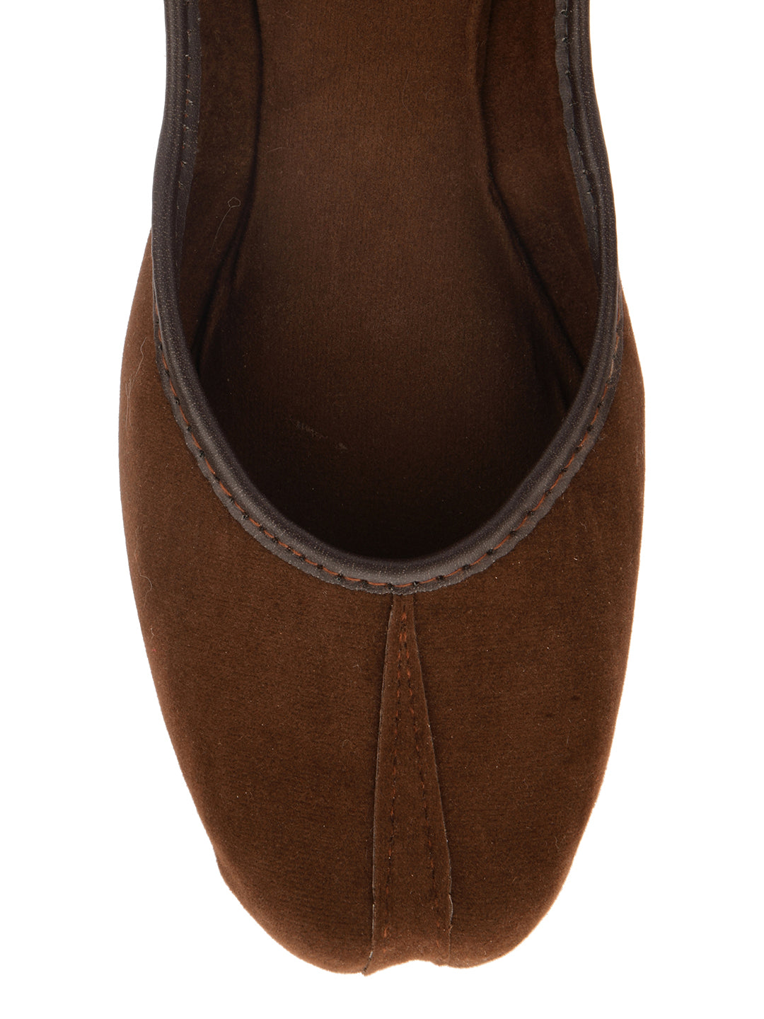 Desi Colour Women Indian Ethnic Footwear-Basic Suede -Brown - Distacart