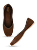 Desi Colour Women Indian Ethnic Footwear-Basic Suede -Brown - Distacart