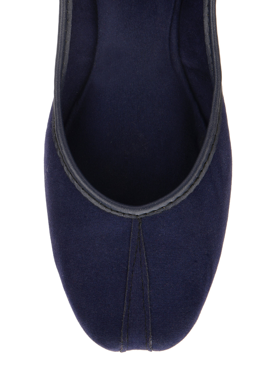 Desi Colour Women Indian Ethnic Footwear-Basic Suede -Blue - Distacart