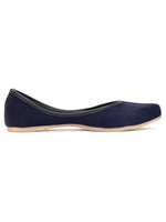 Thumbnail for Desi Colour Women Indian Ethnic Footwear-Basic Suede -Blue - Distacart