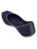 Thumbnail for Desi Colour Women Indian Ethnic Footwear-Basic Suede -Blue - Distacart