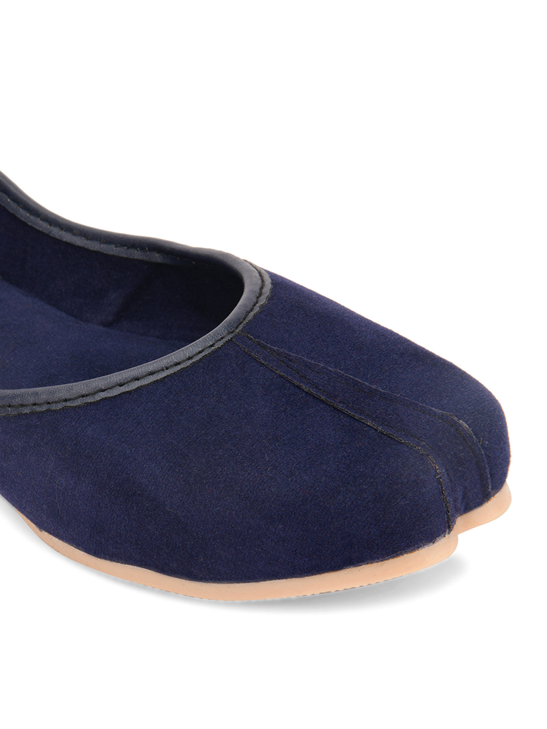 Desi Colour Women Indian Ethnic Footwear-Basic Suede -Blue - Distacart
