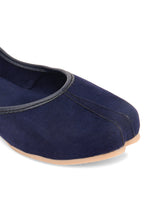 Thumbnail for Desi Colour Women Indian Ethnic Footwear-Basic Suede -Blue - Distacart