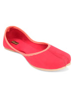 Thumbnail for Desi Colour Women Indian Ethnic Footwear-Basic Suede -Pink - Distacart