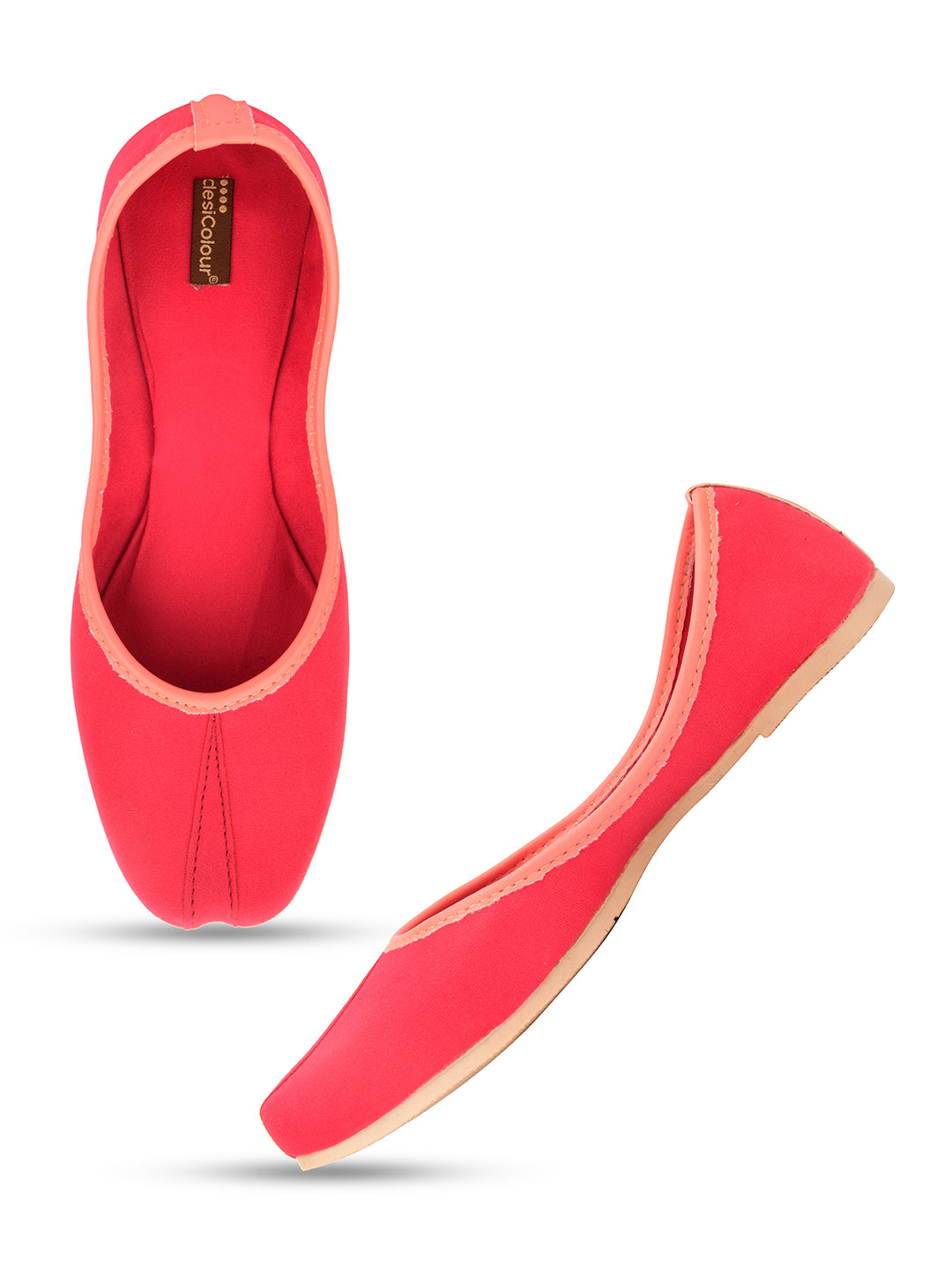 Desi Colour Women Indian Ethnic Footwear-Basic Suede -Pink - Distacart